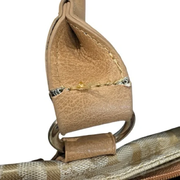 Guess G-logo Beige and Tan Shoulder Bag Double Strap - Picture 11 of 12